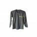 Camiseta de malha grafite manga longa cre Camiseta de malha grafite manga longa cre