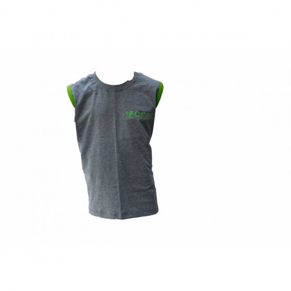 Camiseta regata de malha cinza mescla
