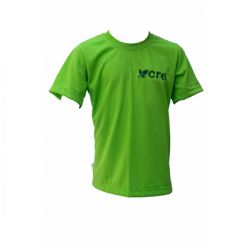 Camiseta de malha verde limão m. c. cre Camiseta de malha verde limão m. c. cre