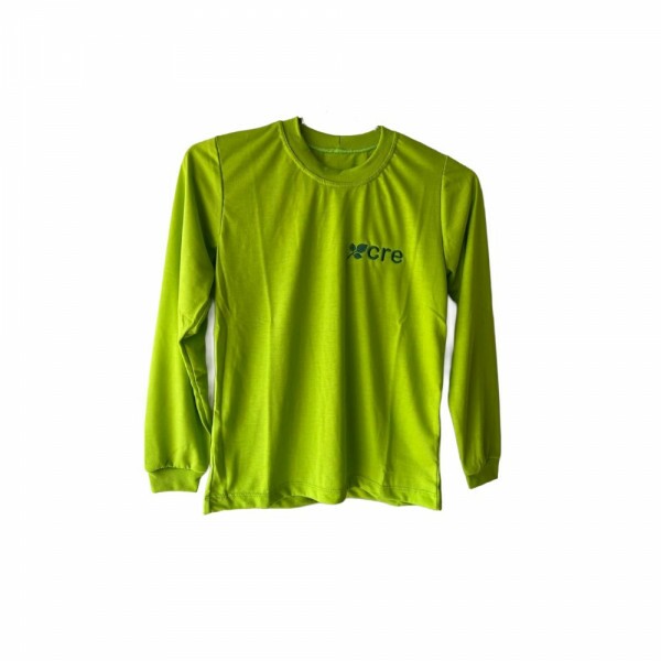 Camiseta de malha verde limão m. l. tam. 14 - CRE