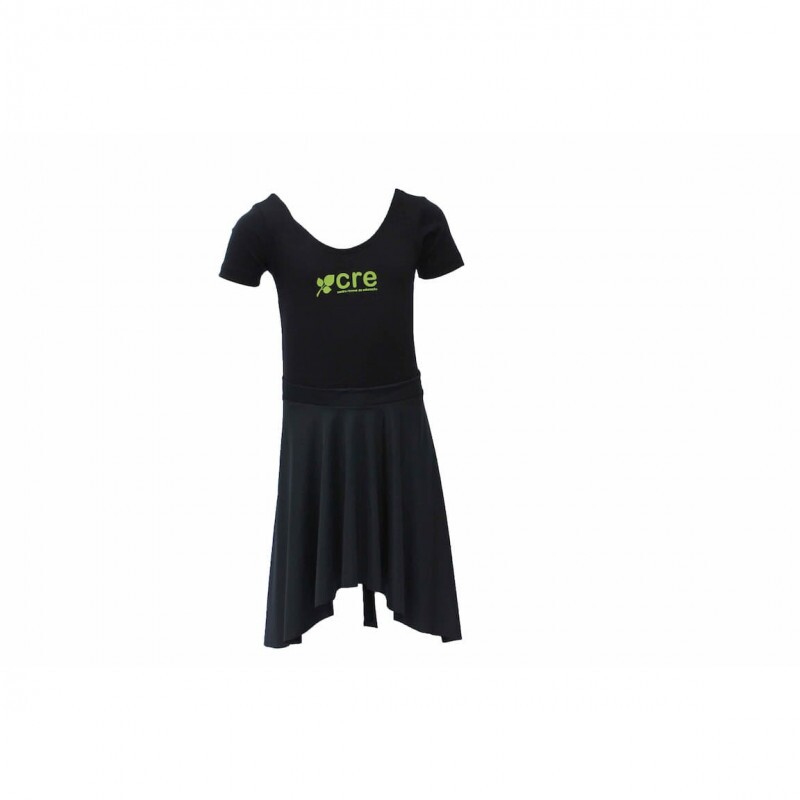 Collant c/saia preta para jazz