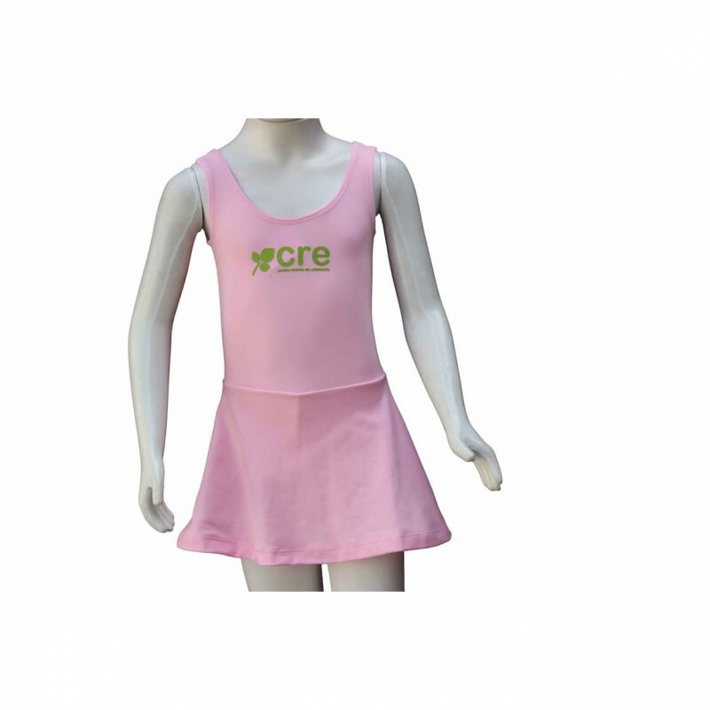 Collant c/saia rosa para ballet