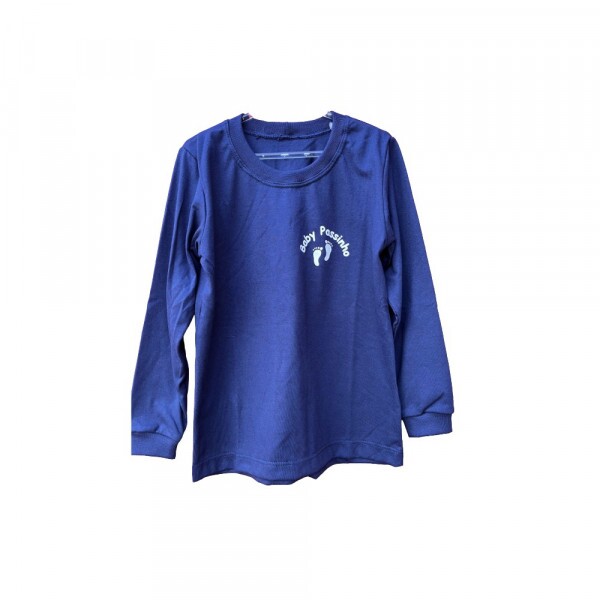 Camiseta azul de malha manga longa - BP 