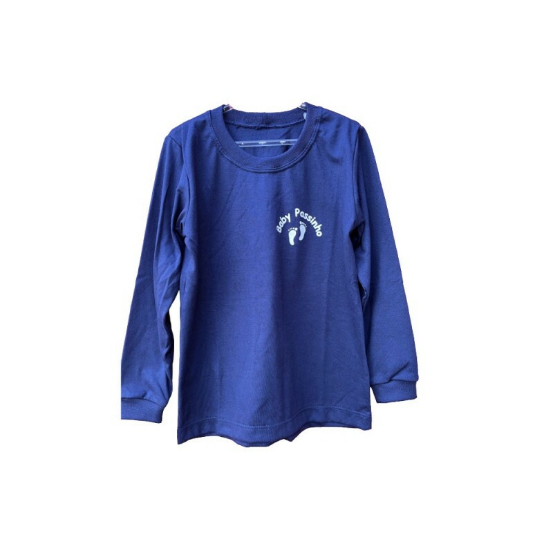 Camiseta azul de malha manga longa - BP 