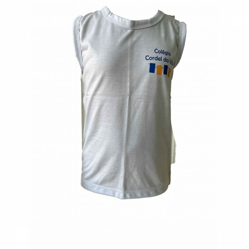 Camiseta branca regata de malha Camiseta branca regata de malha