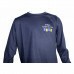Camiseta azul de malha manga longa Camiseta azul de malha manga longa
