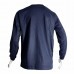 Camiseta azul de malha manga longa Camiseta azul de malha manga longa