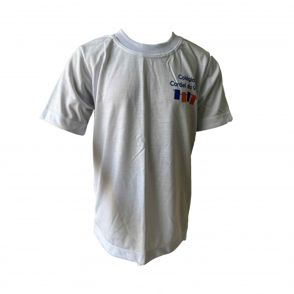 Camiseta branca de malha manga curta Camiseta branca de malha manga curta