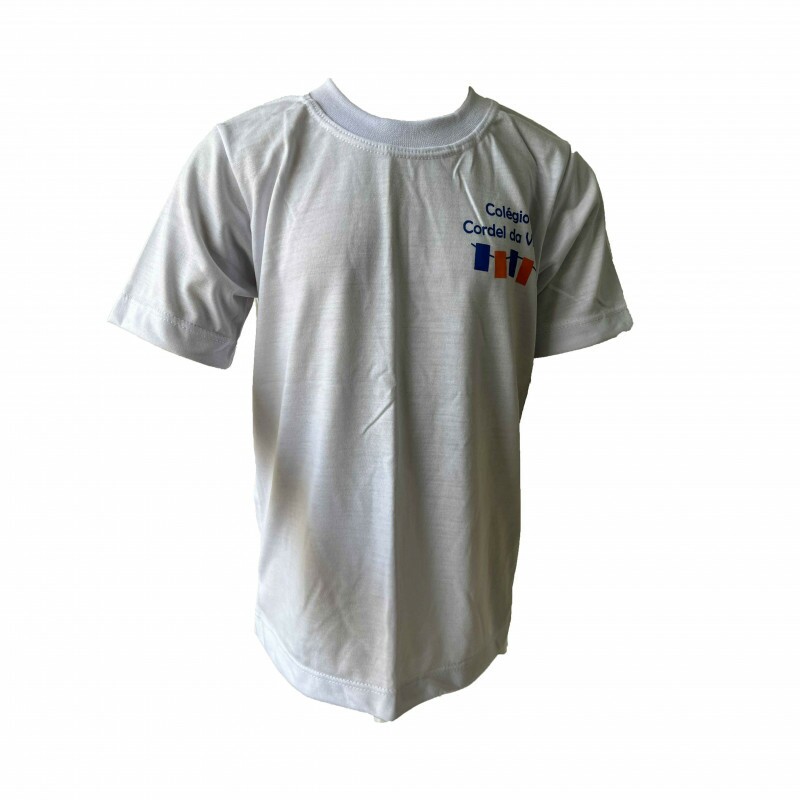 Camiseta branca de malha manga curta Camiseta branca de malha manga curta