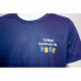 Camiseta azul de malha manga curta
